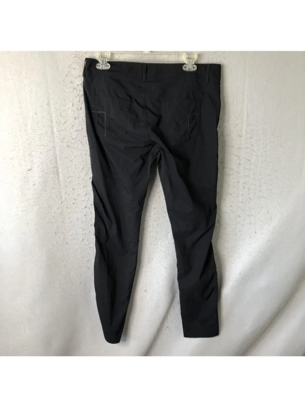 Anatomie Pants Womens M Black Microfiber Slim Side Stripe Zip Travel Stretch